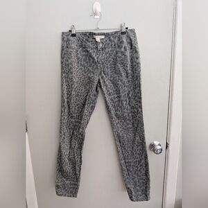 Life in Progress Size 28 Gray Leopard Print Jeans EUC Date Night Animal Print